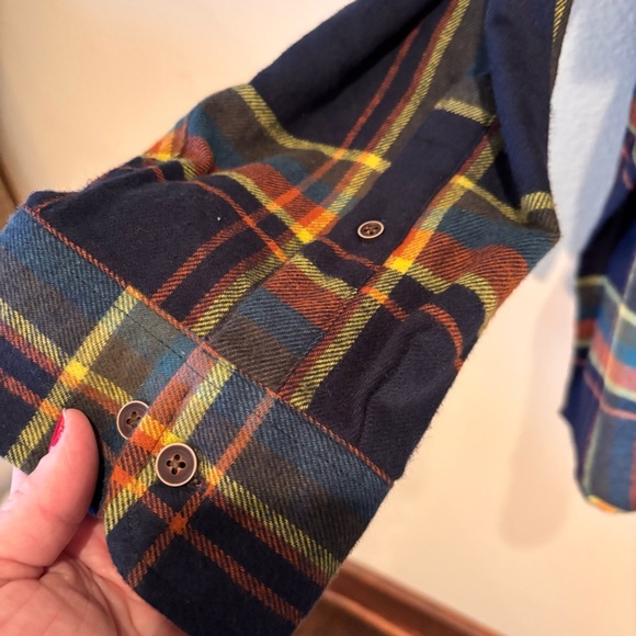 NWT Rowm Big&Tall Nomad Collection Long Sleeve Flannel Button Down Shirt,size4XB - Picture 3 of 12